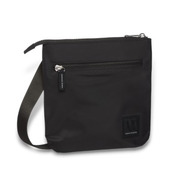 Armani Exchange para hombre. XM000105AF15129UC001 Bandolera Casual negro (OSFA), Poliéster
