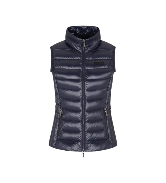 A|X Armani Exchange Chaleco de plumón con acolchado horizontal y cuello alto marino