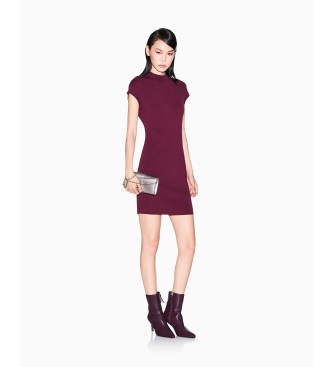 Armani Exchange para mujer. XW000764AF10352UA343 Vestido Ajustado burdeos (S), Casual, Viscosa, Manga corta
