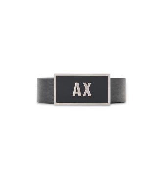 Armani Exchange para hombre. XM000185AF11958MC038 Conjunto de cinturón de piel con dos pasadores negro (OSFA), Casual