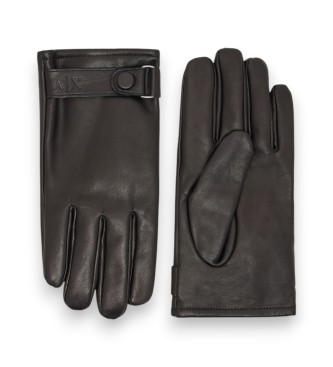 A|X Armani Exchange para hombre. XM001969AF19481UC001 Guantes de piel negro (L/XL), Casual