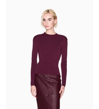 Armani Exchange para mujer. XW000763AF10352UA343 Jersey Marca burdeos (XS), Casual, Viscosa, Manga larga