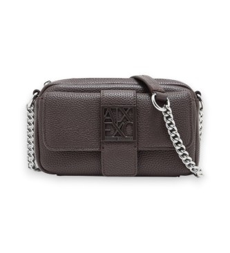 A|X Armani Exchange Mulher Taupe Para Xw000324af11902u6018 Mini Bolsa De Ombro Com Logótipo Em Cinzento (Osfa), Casual, Clássico, Poliéster, Taup