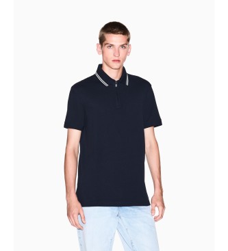 Armani Exchange para hombre. XM000994AF10366UB101 Polo Half Zip marino (XS), Casual, Algodón, Manga corta