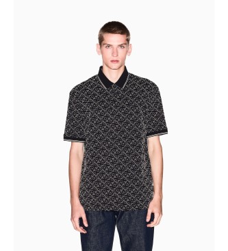 A|X Armani Exchange para hombre. XM001883AF10356FC196 Polo Logo negro (XL), Casual, Algodón, Manga corta