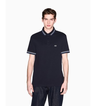 A|X Armani Exchange för män. XM002326AF13026UB101 Polo Classic Breathable marinblå (XXL), Casual, Bomull, Kort ärm, Marino
