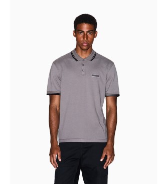 A|X Armani Exchange para hombre. XM001349AF16246U8092 Polo con Ribete gris (XS), Casual, Algodón, Manga corta