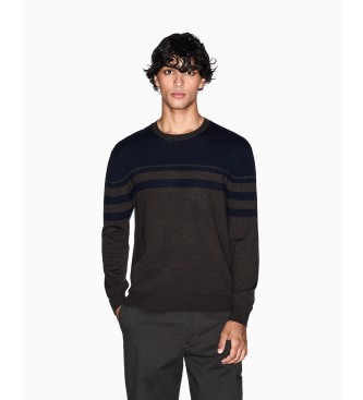 Armani Exchange para hombre. XM000901AF11965M6132 Jersey Distinc marrón (S), Casual, Lana, Acrílico