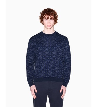 A|X Armani Exchange Jersey jacquard marino