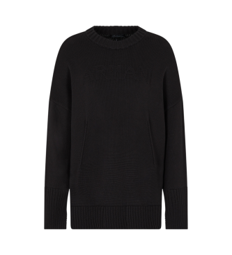 Armani Exchange para mujer. XW000760AF16552UC001 Jersey Relax negro (M), Casual, Algodón, Clásico, Manga larga