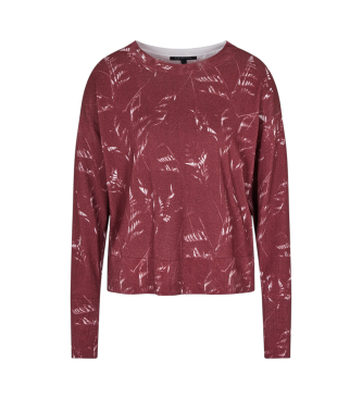 Armani Exchange para mujer. XW000765AF16554FA029 Jersey Blossom granate (S), Casual, Viscosa, Manga larga