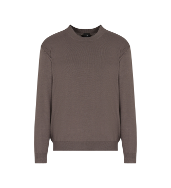A|X Armani Exchange para hombre. XM001878AF11982U8092 Jersey Cold marrón (3XL), Casual, Lana, Acrílico, Manga larga