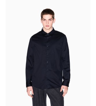 A|X Armani Exchange para hombre. XM000339AF10192UB101 Camisa Satén marino (M), Casual, Algodón