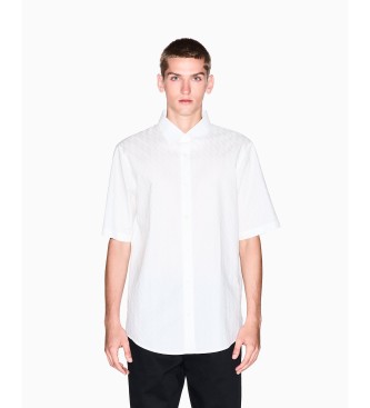 A|X Armani Exchange para hombre. XM001935AF16631U0009 Camisa Regular blanco (XXL), Casual, Algodón, Manga corta