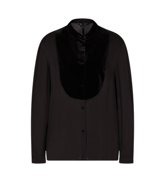 Armani Exchange para mujer. XW001037AF16121UC001 Camisa Guru negro (M), Casual, Clásico, Viscosa, Manga larga