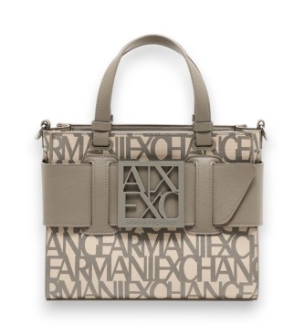 A|X Armani Exchange para mujer. 9426903F742M1014 Bolso Logo beige (OSFA), Casual, Algodón