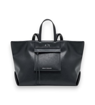 A|X Armani Exchange para mujer. XW001538AF16751UC001 Bolso Shopping double logo negro (OSFA), Casual, Sintético