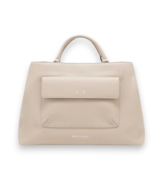 A|X Armani Exchange för kvinnor. XW001542AF17019U6223 Handväska med axelrem och beige logotyp (OSFA), Casual, Polyester