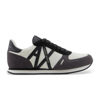 Armani Exchange para hombre. XUX017XCC68U391 Zapatillas Rio blanco, negro (42.5), Plano, Cordones, Casual
