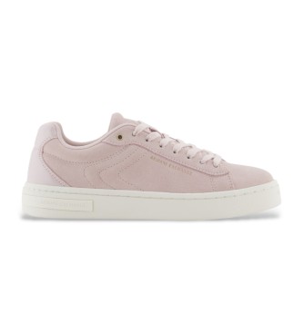 Armani Exchange para mujer. XW001619AF17445U4012 Zapatillas de Piel Groove rosa (38.5), Plano, Cordones, Casual