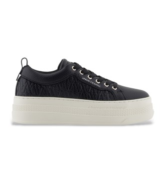 Armani Exchange para mujer. XW001630AF17351UC001 Zapatillas Perfect negro (37), 3 a 5cm, Cordones, Casual