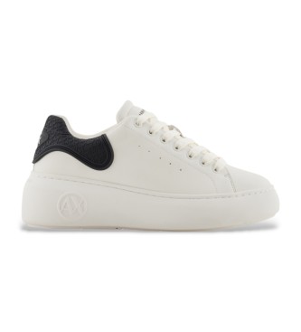A|X Armani Exchange para mujer. XW002149AF19528M0017 Zapatillas Sofisticada blanco (40.5), 3 a 5cm, Cordones, Casual