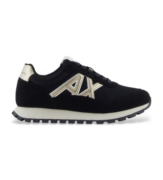 A|X Armani Exchange para mujer. XW002150AF19388MC077 Zapatillas Ax negro (41), Plano, Cordones, Casual