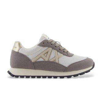 Armani Exchange para mujer. XW002150AF19388MZ281 Zapatillas Ax marrón (38), Plano, Cordones, Casual