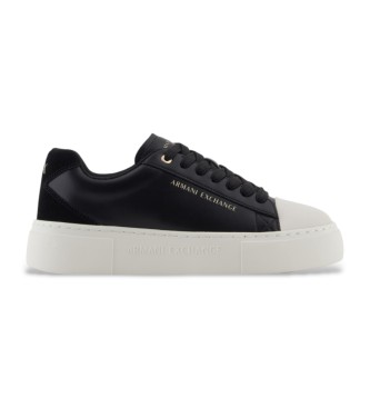 Armani Exchange para mujer. XW002154AF19536UC001 Zapatillas Soft negro (37), Plano, Cordones, Casual, Marino