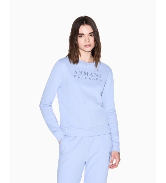 Armani Exchange para mujer. XW000985AF14284U9334 Sudadera Spark azul (S), Casual, Algodón, Manga larga