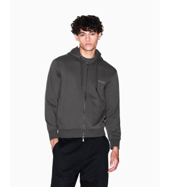 A|X Armani Exchange para hombre. XM001293AF20934U8144 Sudadera Básica con cremallera gris (XXL), Casual, Algodón