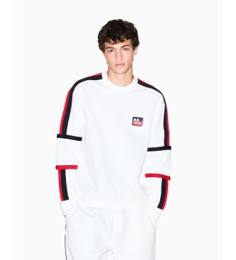 A|X Armani Exchange para hombre. XM001397AF13047U0009 Sudadera Design blanco (XXL), Casual, Algodón, Manga larga