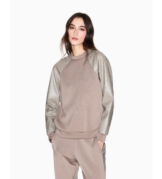 A|X Armani Exchange para mujer. XW001292AF16111U6242 Sudadera Effect marrón (XS), Casual, Poliamida