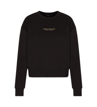 A|X Armani Exchange para mujer. XW001451AF10830MC021 Sudadera Regular Fit negro (S), Casual, Algodón, Manga larga