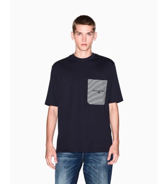 Armani Exchange para hombre. XM001080AF10361UB101 Camiseta con Bolsillo marino (XL), Casual, Algodón, Manga corta