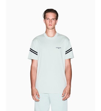 A|X Armani Exchange para hombre. XM001081AF12308U9018 Camiseta Contrast con Riebte verde claro (S), Casual, Algodón, Manga corta