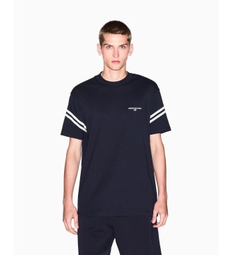 Armani Exchange para hombre. XM001081AF12308UB101 Camiseta Ribetes a contraste marino (XXL), Casual, Algodón, Manga corta