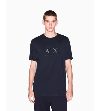 Armani Exchange para hombre. XM001463AF10356UB101 Camiseta Ax marino (L), Casual, Algodón, Manga corta