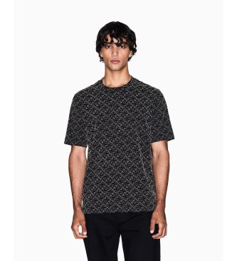 A|X Armani Exchange para hombre. XM001897AF10356FC196 Camiseta Integral negro (XL), Casual, Algodón, Manga corta
