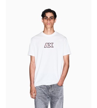 A|X Armani Exchange para hombre. XM001912AF10362U0009 Camiseta Ax Logo blanco (XL), Casual, Algodón, Manga corta
