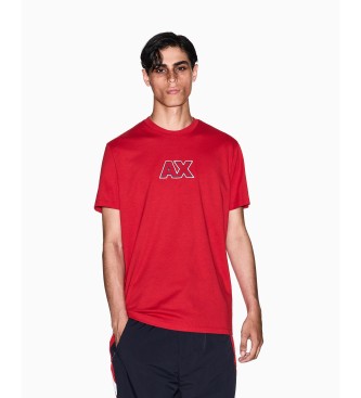 A|X Armani Exchange para hombre. XM001912AF10362U5072 Camiseta Ax Logo rojo (S), Casual, Algodón, Manga corta