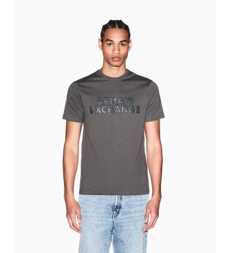 A|X Armani Exchange para hombre. XM002413AF10361U8144 Camiseta Slim Macro gris (XS), Casual, Algodón, Manga corta