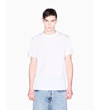 A|X Armani Exchange para hombre. XM002450AF10356U0009 Camiseta Gofrada blanco (S), Casual, Algodón, Manga corta