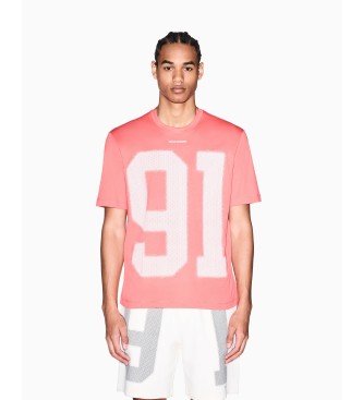 A|X Armani Exchange para hombre. XM002510AF10358U4029 Camiseta Regular Fit Plus coral (L), Casual, Algodón, Manga corta