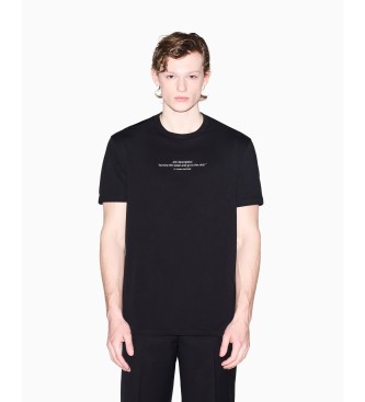 A|X Armani Exchange Homem Preto Para Xm002794af10356mc553 Camiseta De Corte Regular Em Jersey De Algodão Clássico (Xxl), Casual, Manga Curt