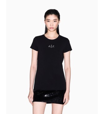 Armani Exchange para mujer. XW001382AF16294UC001 Camiseta Slim Fit negro (XL), Casual, Algodón, Manga corta