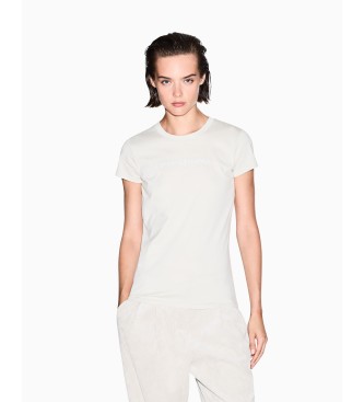 A|X Armani Exchange para mujer. XW002038AF10356U1094 Camiseta Entallada blanco roto (XS), Casual, Algodón, Manga corta