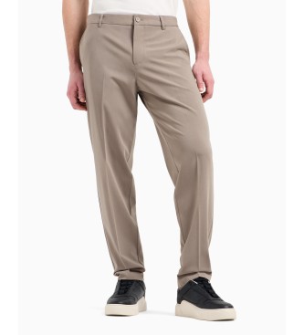 Armani Exchange para hombre. XM000346AF10897U6107 Pantalón Flow beige (30), Casual, Poliéster