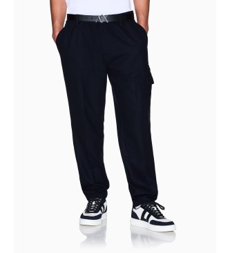 A|X Armani Exchange para hombre. XM001857AF16644UB101 Pantalón chino Present marino (33), Casual, Poliéster
