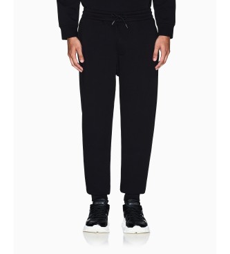 Armani Exchange para hombre. XM001886AF10818MC237 Pantalón Jogger Diagonal negro (XL), Casual, Algodón